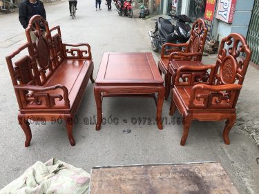 Bộ bàn ghế Móc Mỏ gỗ Hương Đỏ Lào