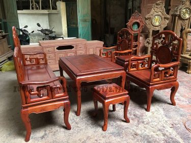 Bộ bàn ghế Móc Mỏ gỗ Hương Đỏ Lào