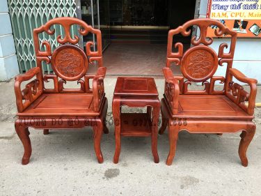 Bộ bàn ghế Móc Mỏ gỗ Hương Đỏ Lào