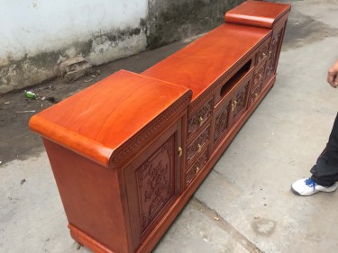 Mẫu kệ tivi lõm gỗ xoan đào