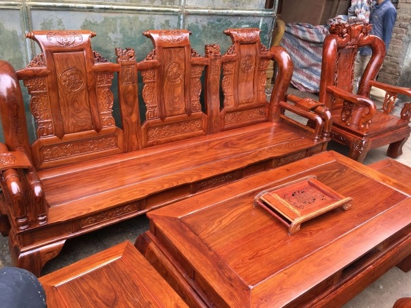 Bộ ghế Tần Thủy Hoàng gỗ Hương Vân