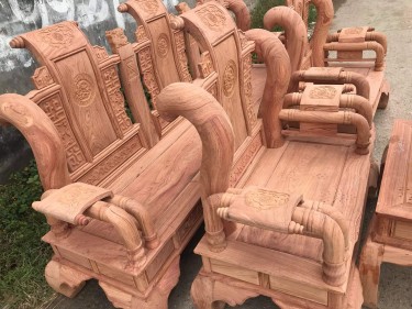 Mộc bộ Tần Thủy Hoàng gỗ hương đá