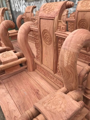 Mộc bộ bàn ghế Tần Thủy Hoàng hương đá