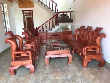 Bộ bàn ghế Tần Thủy Hoàng tay 12 hương đá