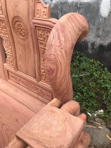 Mộc bộ ghế Tần Thủy Hoàng hương đá