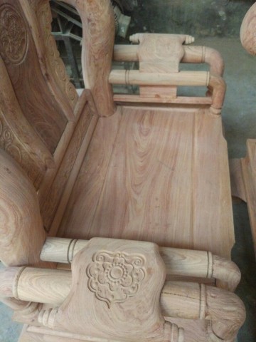 Mộc bộ ghế Tần Thủy Hoàng gỗ hương đá