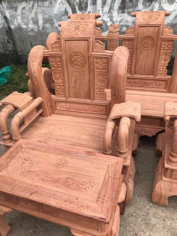 Mộc bộ ghế Tần Thủy Hoàng hương đá