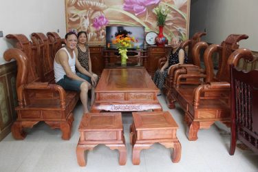 Bộ ghế Tần Thủy Hoàng tay 12 hương đá