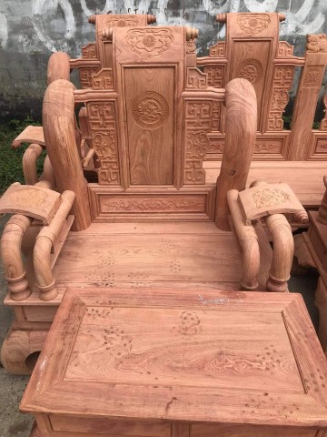 Mộc bộ bàn ghế Tần Thủy Hoàng hương đá