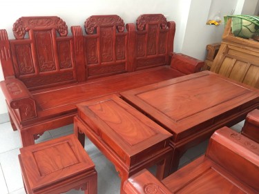 Bộ ghế Âu Á hộp gõ đỏ