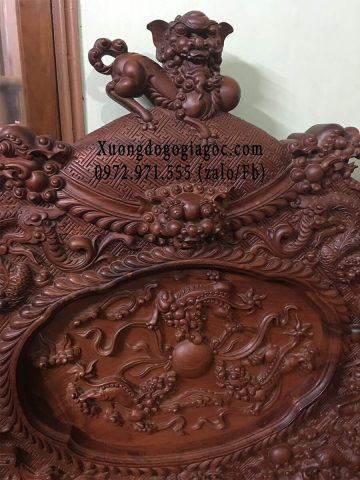Rồng đỉnh gỗ hương đỏ