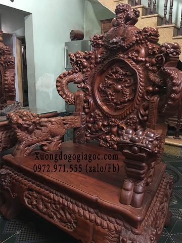 Rồng đỉnh gỗ hương đỏ