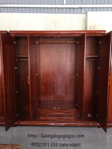 Tủ quần áo 4 cánh xoan đào