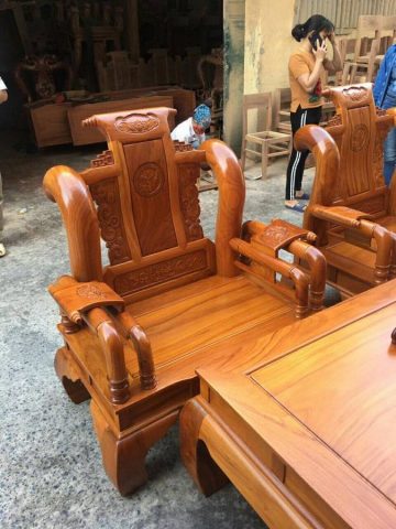 Bộ bàn ghế tần thuỷ hoàng gỗ gõ đỏ