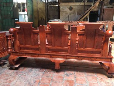 Bộ ghế Tần Thủy Hoàng hương đá cột 14