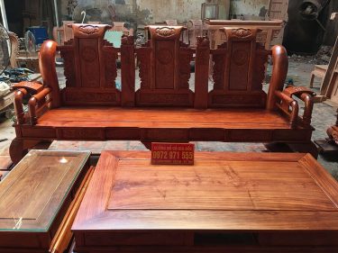 Bàn ghế Tần Thủy Hoàng 6 món cột 14