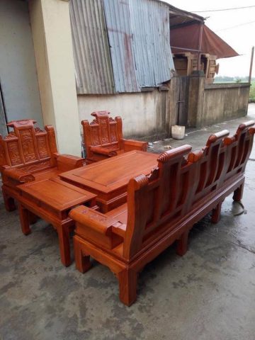 Bộ ghế Âu Á hộp gỗ Lim 6 món