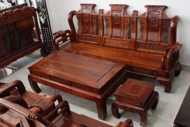 Bộ ghế Tần Thủy Hoàng tay 12 gỗ Cẩm Lai