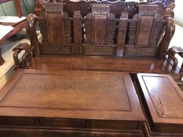 Bộ ghế Tần Thủy Hoàng gỗ mun Nam Phi