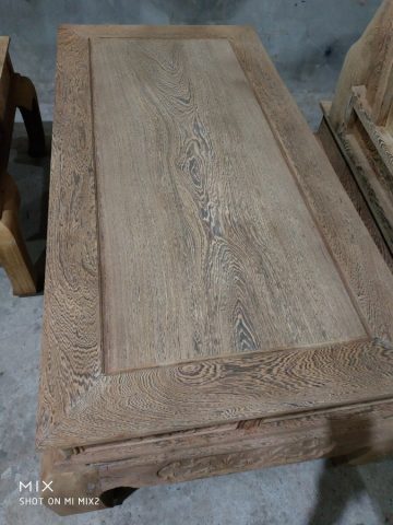 Bộ bàn ghế Tần Thủy Hoàng mun đuôi công hàng mộc