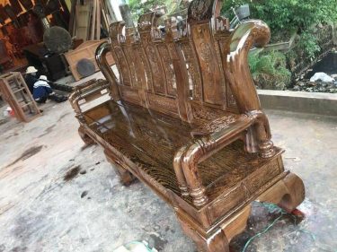 Bộ bàn ghế Tần Thủy Hoàng gỗ mun Nam Phi