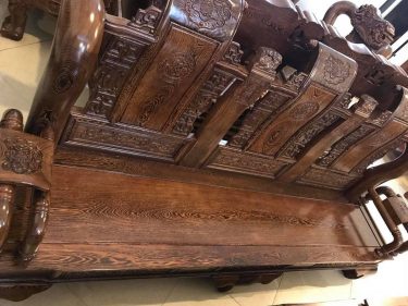 Bộ ghế Tần Thủy Hoàng gỗ mun Nam Phi