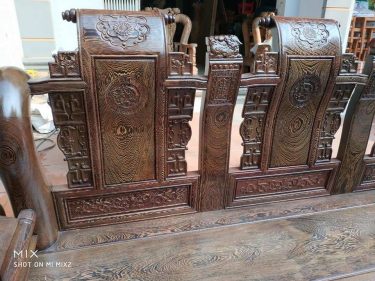 Bộ bàn ghế Tần Thủy Hoàng gỗ mun Nam Phi