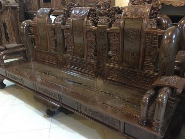 Bộ bàn ghế Tần Thủy Hoàng gỗ mun Nam Phi