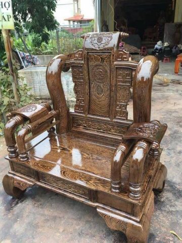 Bộ bàn ghế Tần Thủy Hoàng gỗ mun Nam Phi
