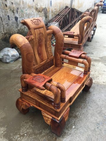 Bộ bàn ghế Tần Thuỷ Hoàng Hương vân tay 14