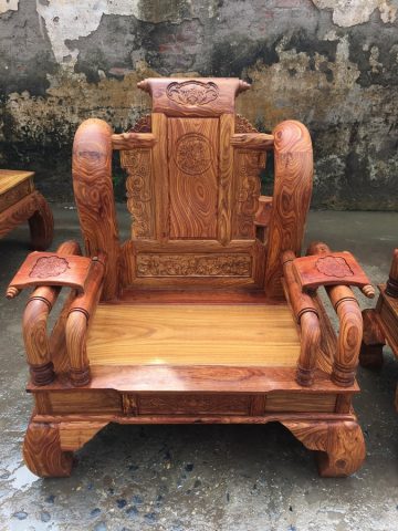 Bộ bàn ghế Tần Thuỷ Hoàng Hương vân tay 14