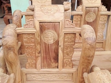 Bộ bàn ghế Tần Thủy Hoàng gỗ gụ ta