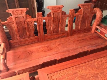 Bộ bàn ghế Tần Thủy Hoàng hương đỏ Lào