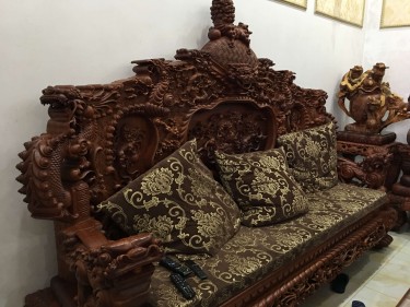 Bộ bàn ghế Rồng gỗ hương đỏ