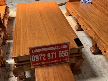 Bàn ghế hoàng gia gỗ gõ