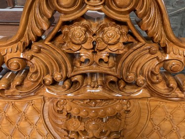 Bàn ghế hoàng gia gỗ gõ