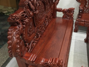 Bộ Minh Quốc Nghê Đỉnh Rồng Khuỳnh tay 12 bộ 12 món gỗ Hương Đỏ Việt Nam