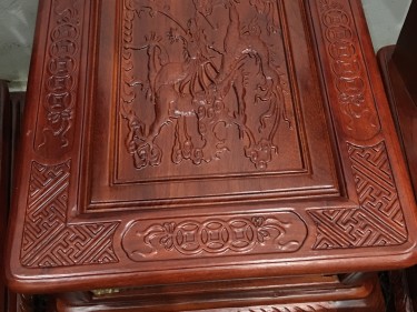 Bộ Minh Quốc Nghê Đỉnh Rồng Khuỳnh tay 12 bộ 12 món gỗ Hương Đỏ Việt Nam