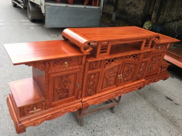 kệ tivi gỗ hương đá