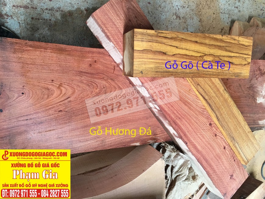 cách phân biệt gỗ hương đá và gỗ gõ