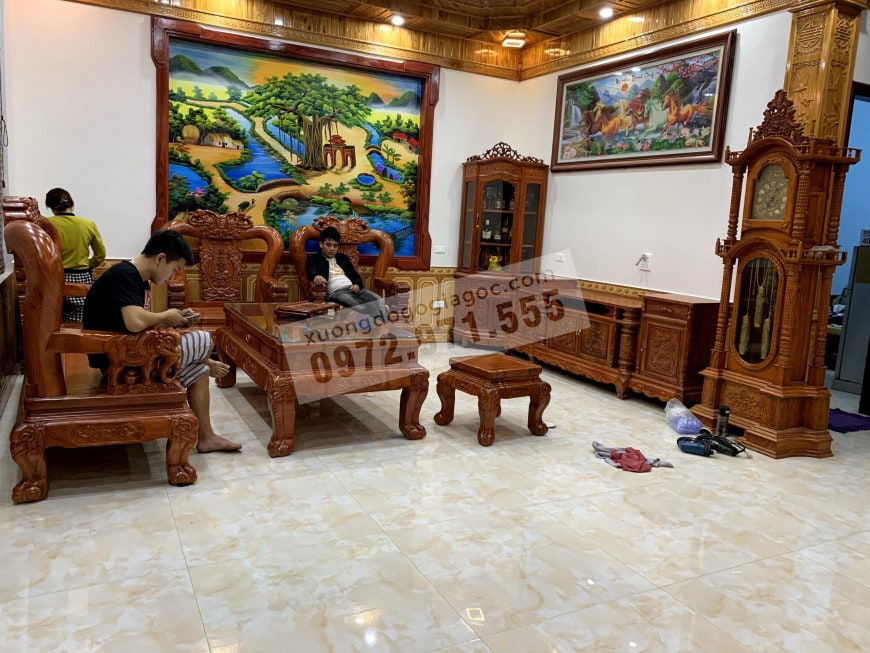 bàn ghế gỗ hương
