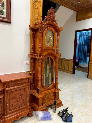 đồng hồ cây gỗ hương