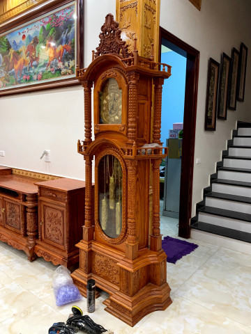 đồng hồ cây gỗ hương