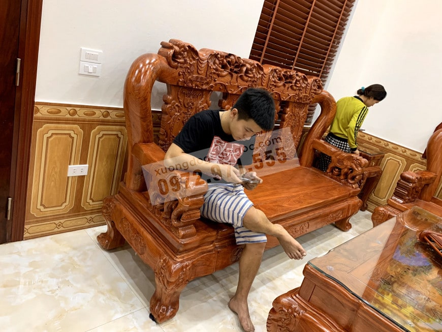 bàn ghế gỗ hương