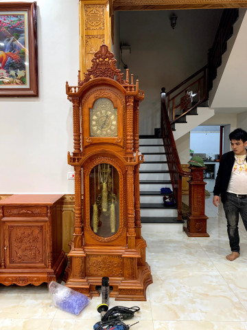 đồng hồ cây gỗ hương