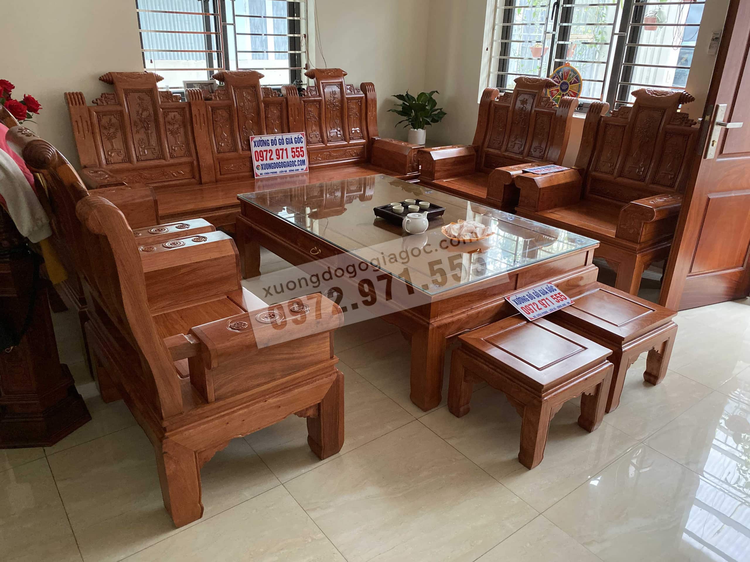 50+ mẫu bàn ghế gỗ phòng khách hiện đại, giá rẻ (09/2023)