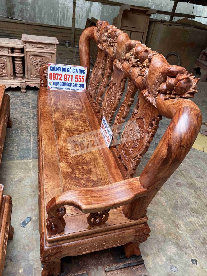 Mặt ghế ván nu hương