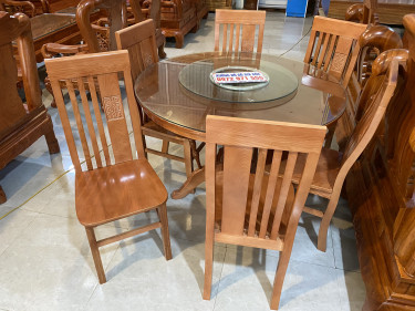 bàn ăn hinh tròn 6 ghế