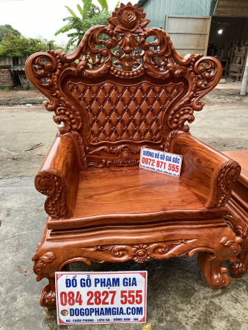 Ghế đơn mẫu Hoàng Gia v5 tay đặc nguyên khối