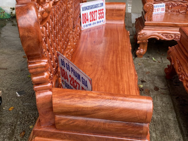 Tay ghế đặc nguyên khối, gỗ chọn vân siêu đẹp